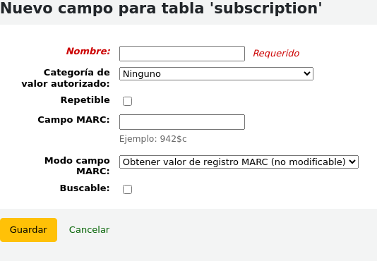Add field form