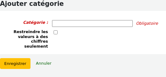 New authorized value category form